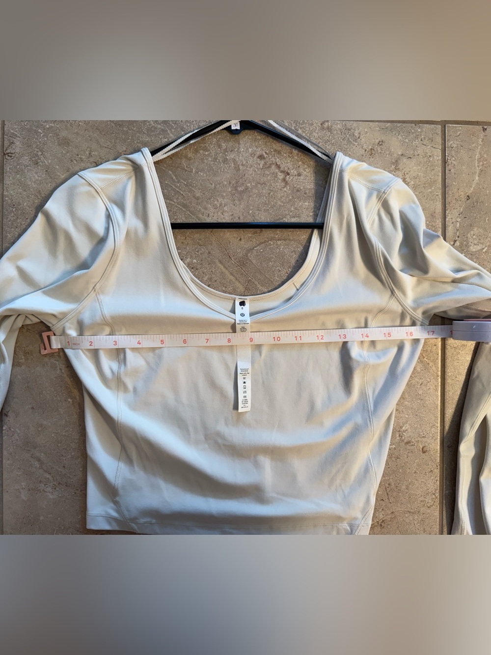 🤍 Lululemon Align Long Sleeve Shirt Natural Ivory Size 8 NWOT - Picture 13 of 14